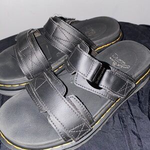 Dr. Martens Black Double Strap Sandals